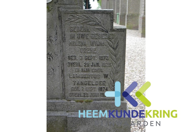 Grafstenen kerkhof Herwen Coll. HKR (59) M.W.Vrehe & L.W. Tangelder